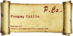 Posgay Csilla névjegykártya
