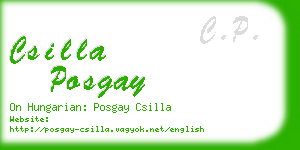 csilla posgay business card